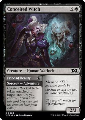 Conceited Witch card from Wilds of Eldraine