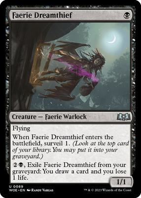 Faerie Dreamthief card from Wilds of Eldraine