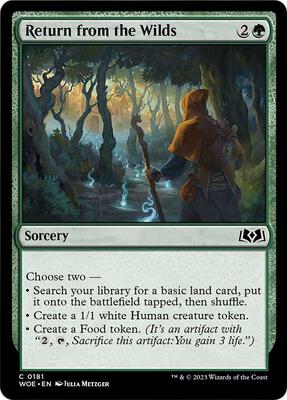 Return from the Wilds card from Wilds of Eldraine