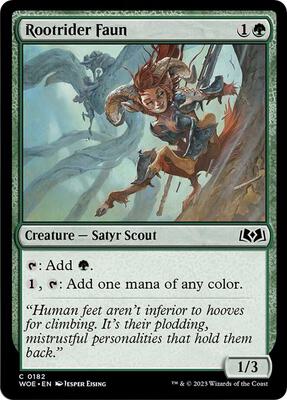 Rootrider Faun card from Wilds of Eldraine