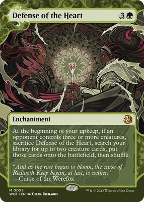 Defense of the Heart card from Wilds of Eldraine: Enchanting Tales