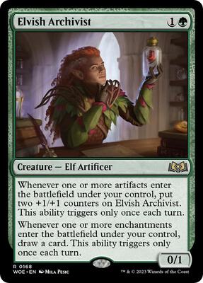Elvish Archivist card from Wilds of Eldraine