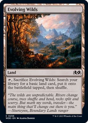 Evolving Wilds card from Wilds of Eldraine