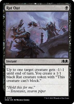 Rat Out card from Wilds of Eldraine