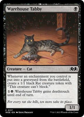 Warehouse Tabby card from Wilds of Eldraine