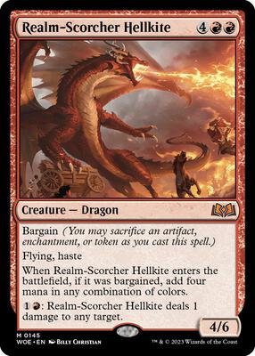 Realm-Scorcher Hellkite card from Wilds of Eldraine