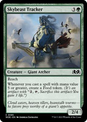 Skybeast Tracker card from Wilds of Eldraine