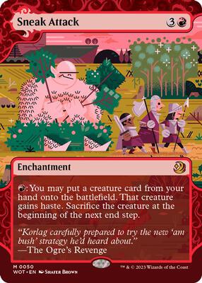 Sneak Attack card from Wilds of Eldraine: Enchanting Tales