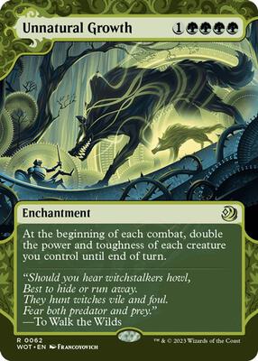 Unnatural Growth card from Wilds of Eldraine: Enchanting Tales