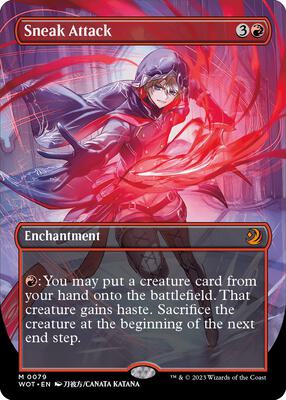 Sneak Attack (Anime Borderless) card from Wilds of Eldraine: Enchanting Tales