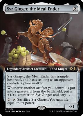 Syr Ginger, the Meal Ender (Extended Art) card from Wilds of Eldraine
