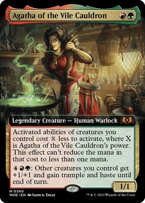 Agatha of the Vile Cauldron (Extended Art) card from Wilds of Eldraine
