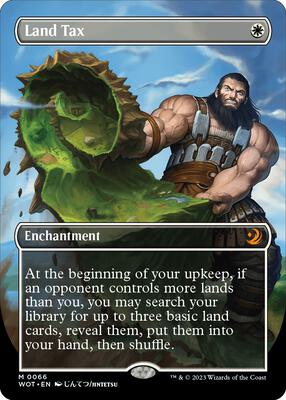 Land Tax (Anime Borderless) card from Wilds of Eldraine: Enchanting Tales