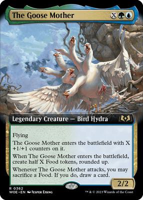 The Goose Mother (Extended Art) card from Wilds of Eldraine