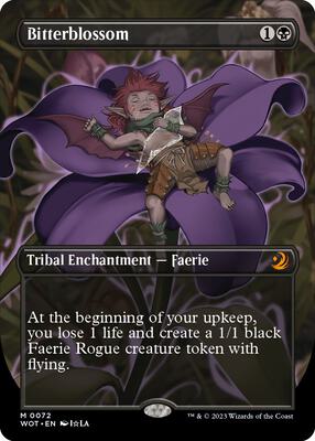 Bitterblossom (Anime Borderless) card from Wilds of Eldraine: Enchanting Tales