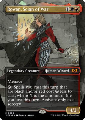 Rowan, Scion of War (Borderless) card from Wilds of Eldraine