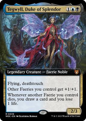 Tegwyll, Duke of Splendor (Extended Art) card from Commander: Wilds of Eldraine