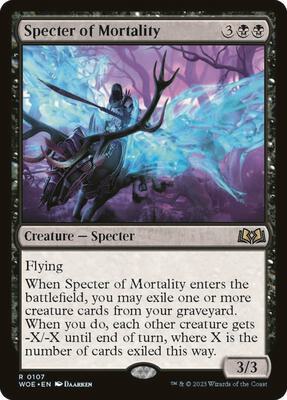 Specter of Mortality card from Wilds of Eldraine