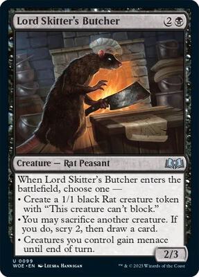 Lord Skitter's Butcher card from Wilds of Eldraine