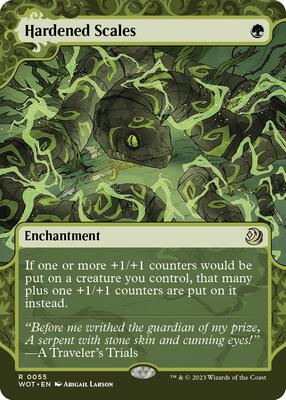 Hardened Scales card from Wilds of Eldraine: Enchanting Tales