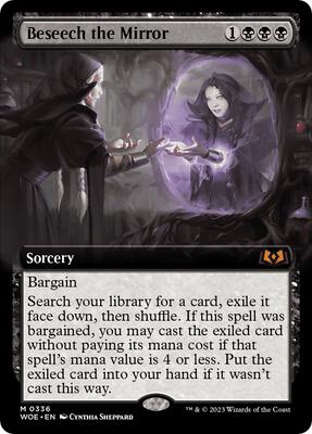 Beseech the Mirror (Extended Art) card from Wilds of Eldraine
