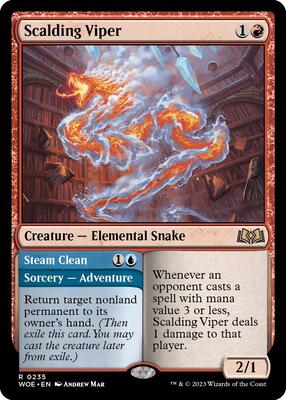 Scalding Viper card from Wilds of Eldraine