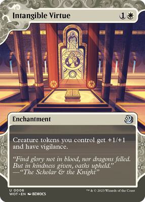 Intangible Virtue card from Wilds of Eldraine: Enchanting Tales