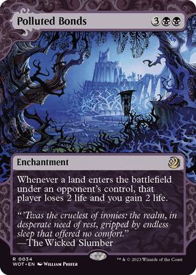 Polluted Bonds card from Wilds of Eldraine: Enchanting Tales