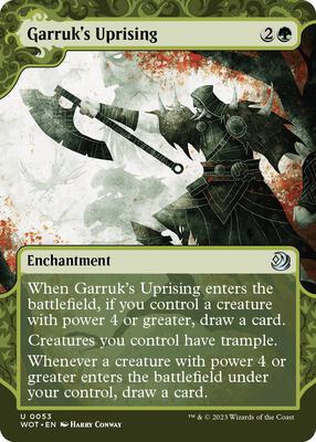 Garruk's Uprising card from Wilds of Eldraine: Enchanting Tales