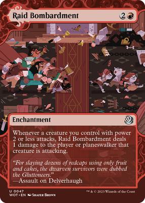 Raid Bombardment card from Wilds of Eldraine: Enchanting Tales