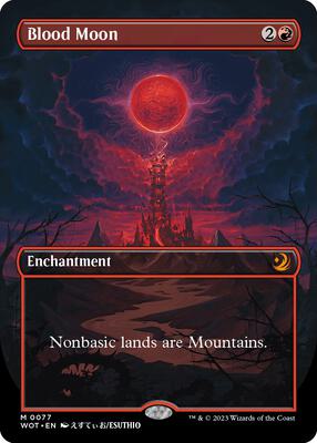 Blood Moon (Anime Borderless) card from Wilds of Eldraine: Enchanting Tales