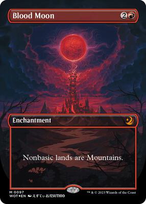 Blood Moon (Anime Borderless) (Confetti Foil) card from Wilds of Eldraine: Enchanting Tales