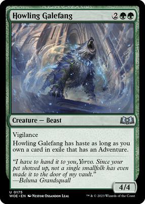 Howling Galefang card from Wilds of Eldraine