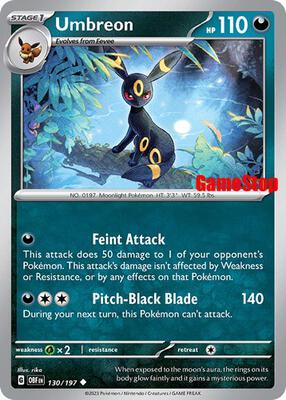 Umbreon - 130/197 (GameStop Exclusive) card from Miscellaneous Cards & Products