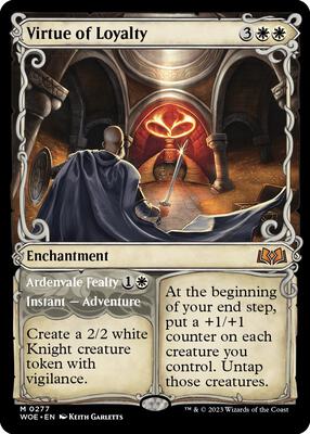 Virtue of Loyalty (Showcase) card from Wilds of Eldraine