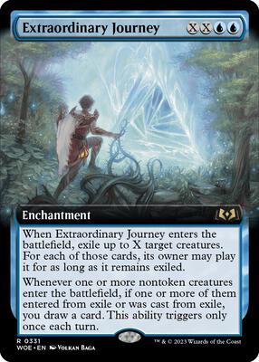 Extraordinary Journey (Extended Art) card from Wilds of Eldraine