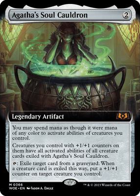 Agatha's Soul Cauldron (Extended Art) card from Wilds of Eldraine