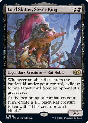 Lord Skitter, Sewer King card from Wilds of Eldraine