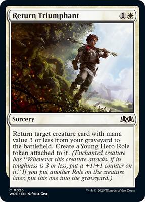 Return Triumphant card from Wilds of Eldraine