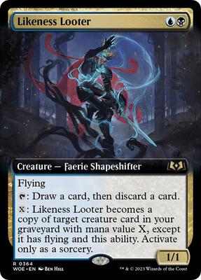 Likeness Looter (Extended Art) card from Wilds of Eldraine