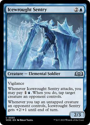 Icewrought Sentry card from Wilds of Eldraine
