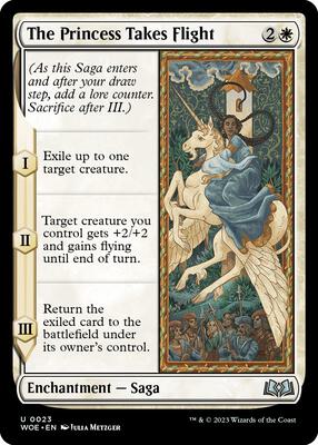 The Princess Takes Flight card from Wilds of Eldraine