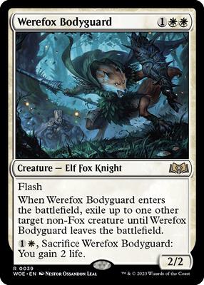 Werefox Bodyguard card from Wilds of Eldraine