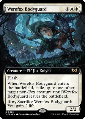Werefox Bodyguard (Extended Art) card from Wilds of Eldraine