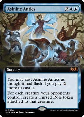 Asinine Antics (Extended Art) card from Wilds of Eldraine