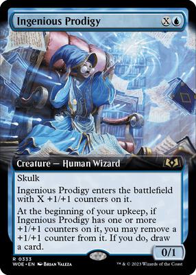 Ingenious Prodigy (Extended Art) card from Wilds of Eldraine