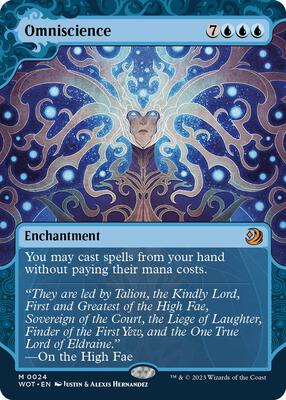 Omniscience card from Wilds of Eldraine: Enchanting Tales