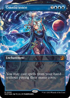 Omniscience (Anime Borderless) (Confetti Foil) card from Wilds of Eldraine: Enchanting Tales