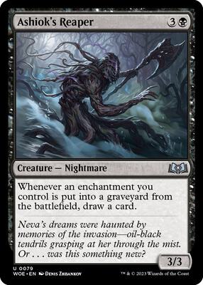 Ashiok's Reaper card from Wilds of Eldraine