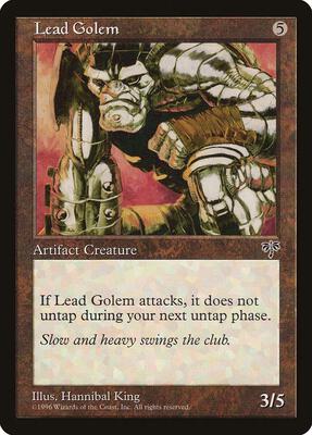 Lead Golem card from Mirage